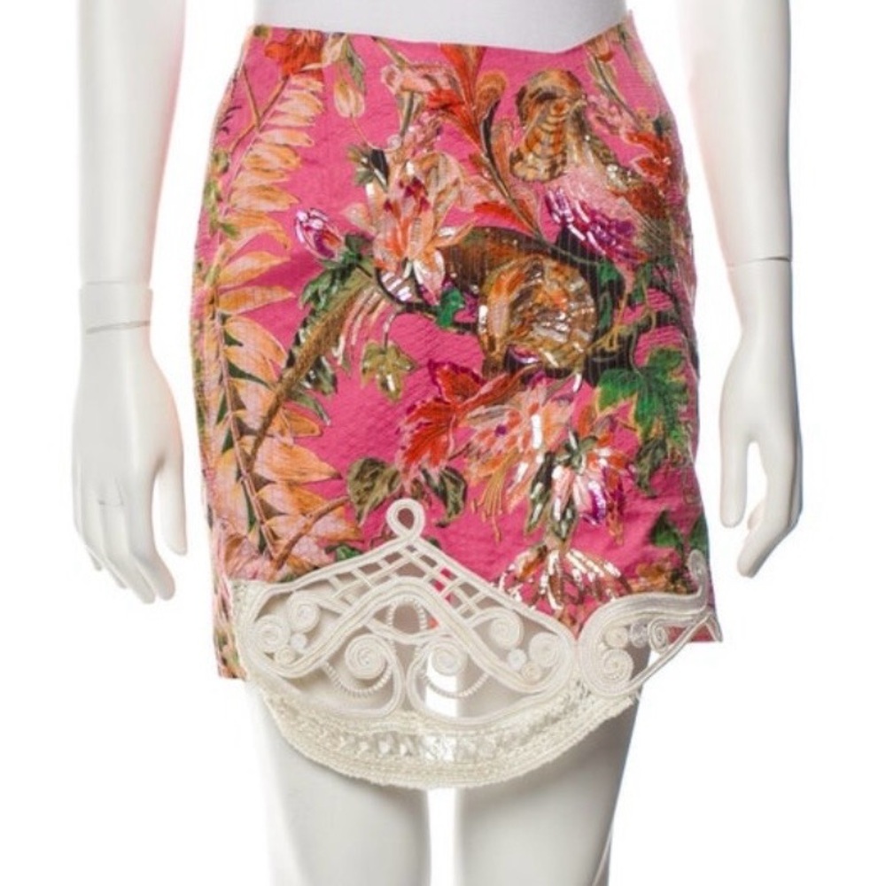 CHRISTIAN DIOR Vintage Embellished Mini Skirt S